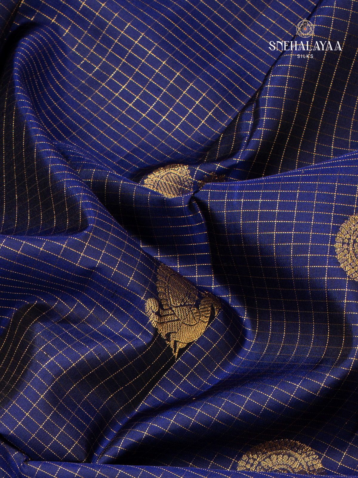 Navy Blue Kanjivaram Silk Saree